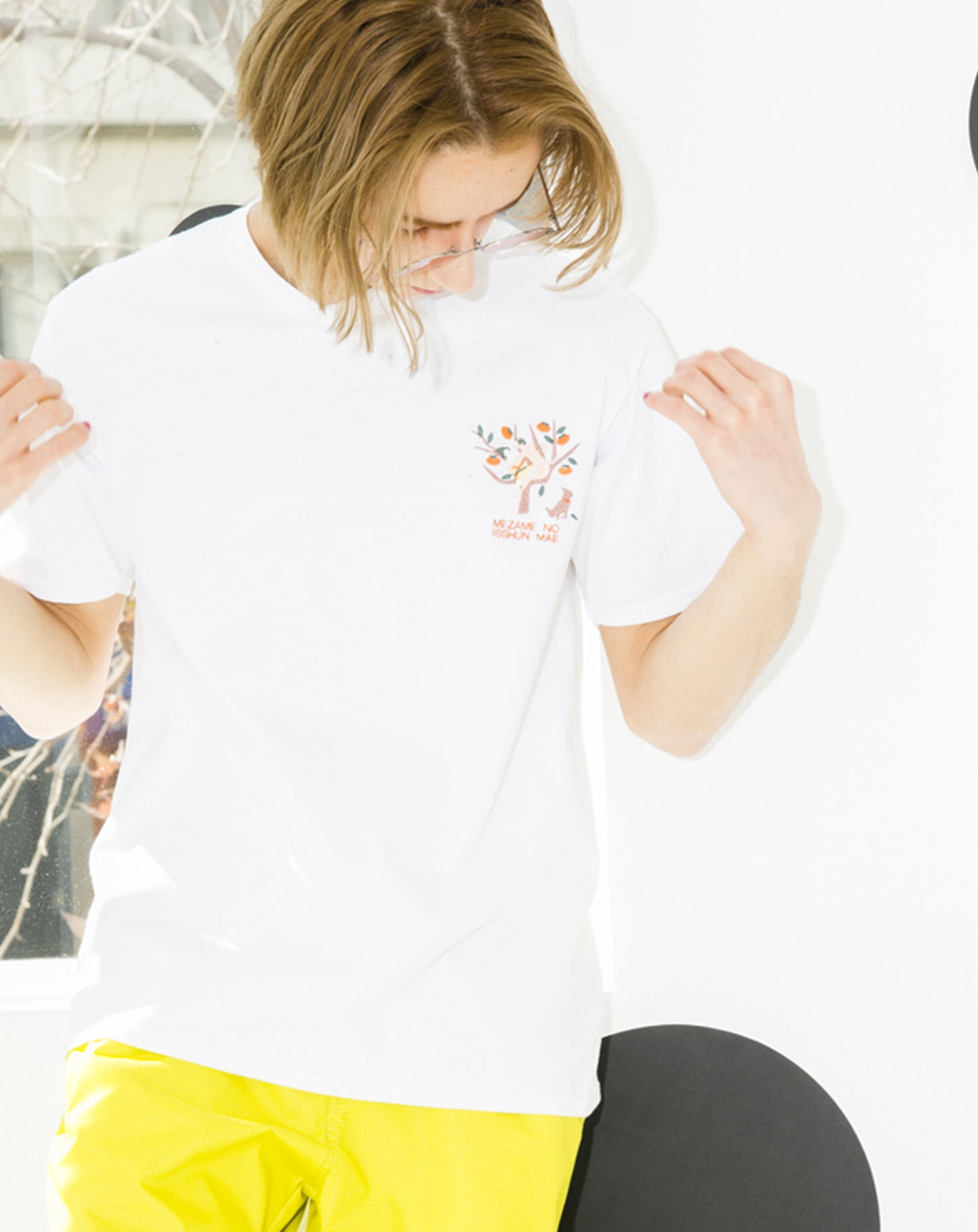 MEZAME NO柿刺繍T-SHIRT